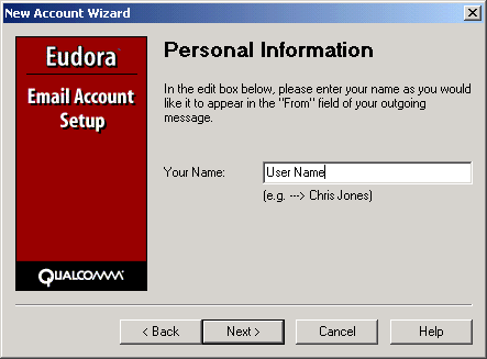 Eudora Personal Information
