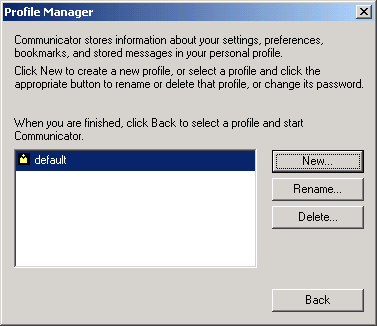 Netscape Profile Manager