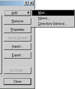 Add New Mail Account