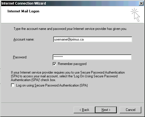 Outlook Express Connection Wizard