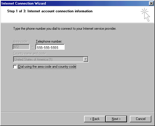 Account connection information