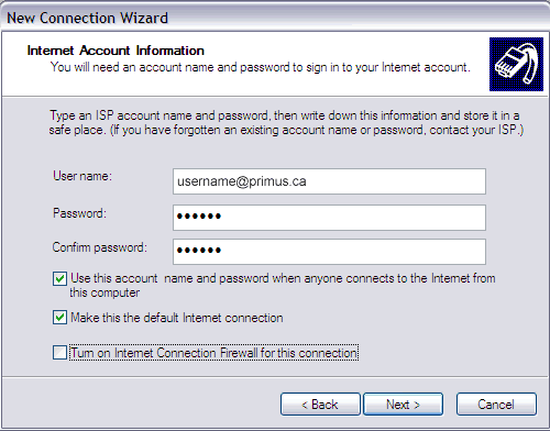 New Connection Wizard - Phone Number to Dial